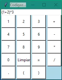 Calculadora con paréntesis de agrupación hecha en Python