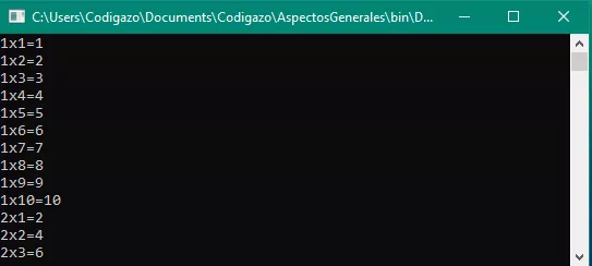 Codigo para crear tablas de multiplicar automaticamente en C++