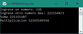 Ejemplo de funcion con parametros para sumar y multiplicar